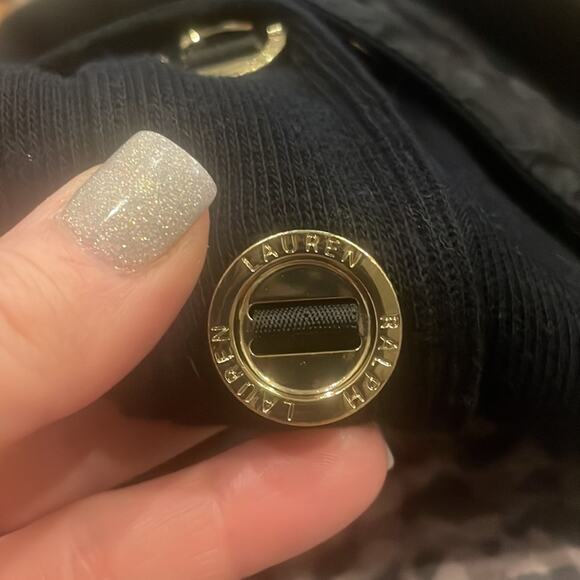 Lauren Ralph Lauren long sleeve adjustable neck black Sweater - Picture 7 of 7